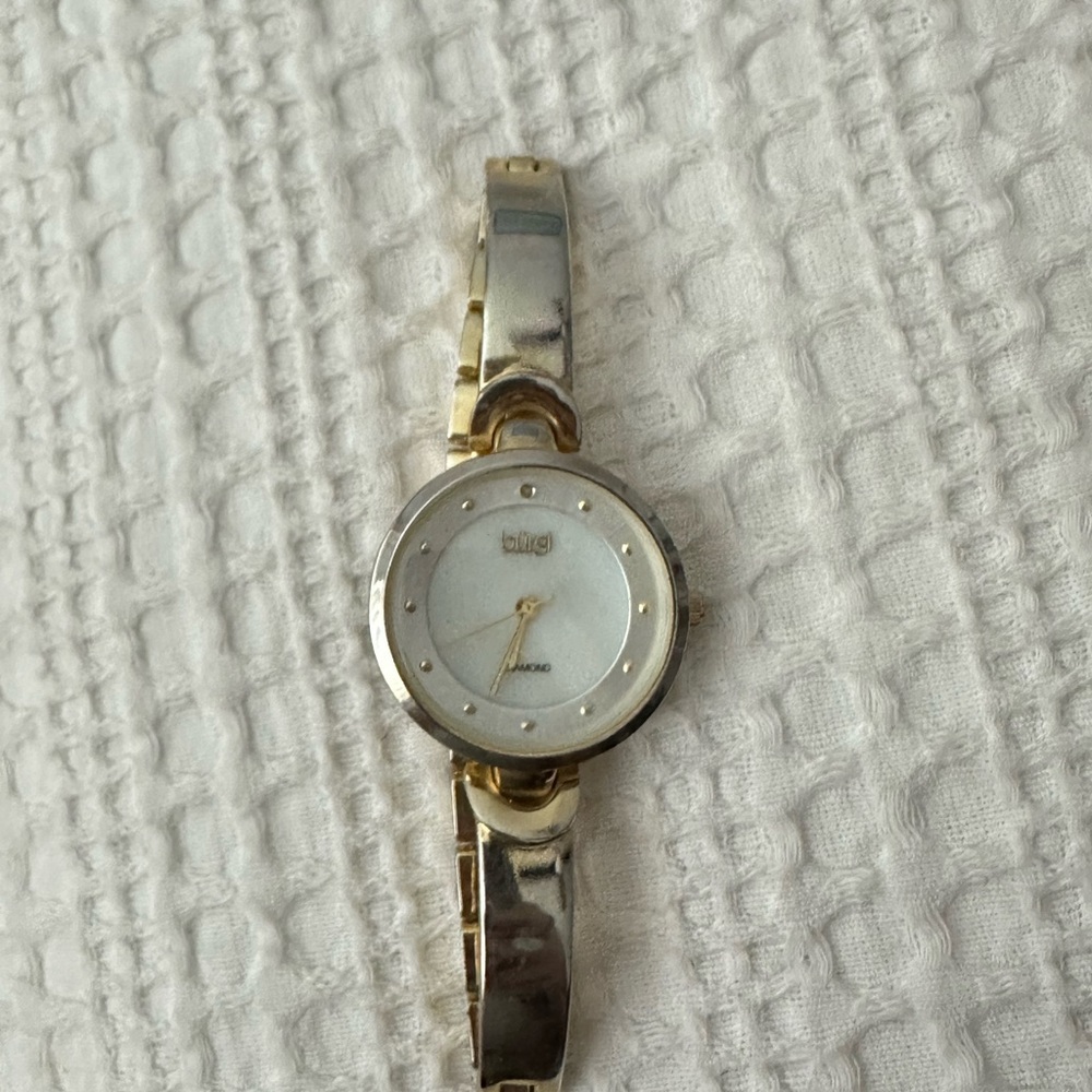 Burgi two toned watch